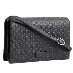 Gucci Bags Outlet Leather Black Micro Shoulder ssima